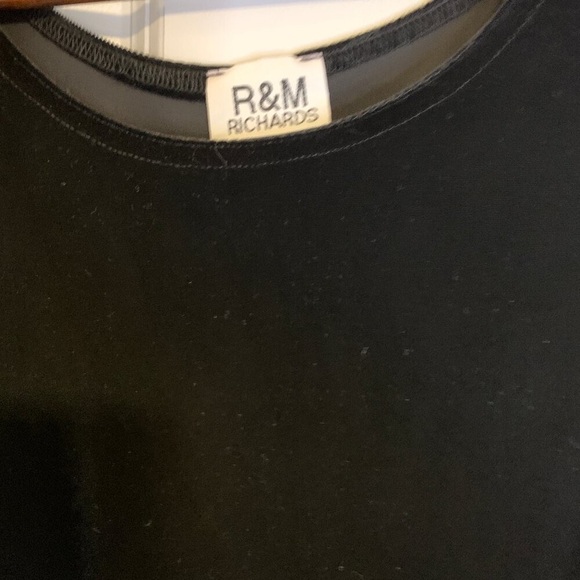 Vintage R&M Richards by Karen Kwong Black Velvet Maxi Dress, Size 14 - Picture 3 of 5